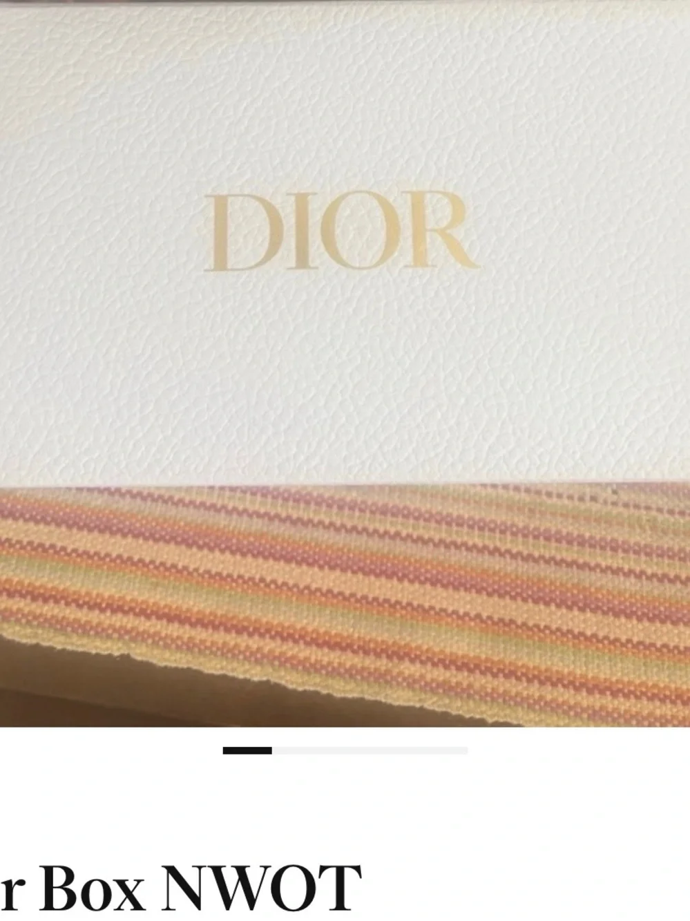 Dior White and Gold Logo Gift Envelope